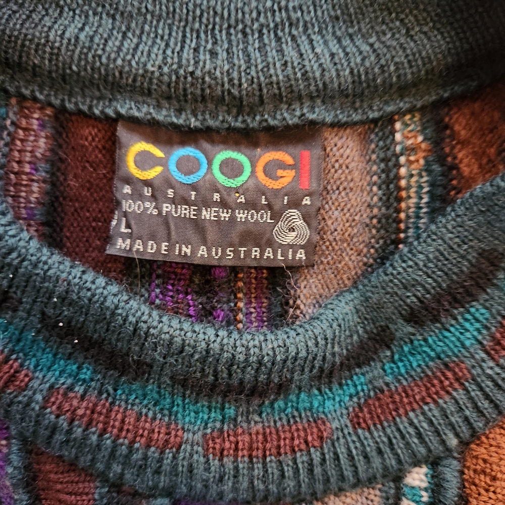 COOGI Multicolor Wool Sweater 90s Vintage